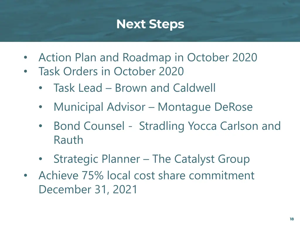 next steps