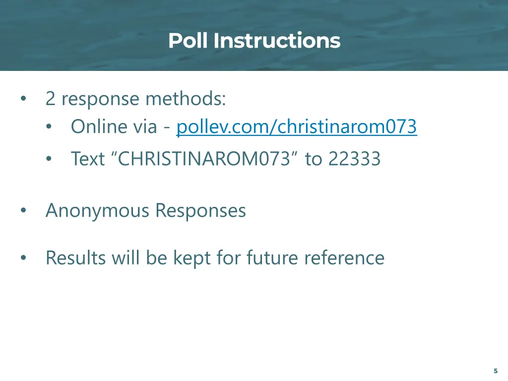 poll instructions
