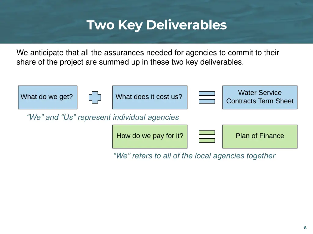 two key deliverables