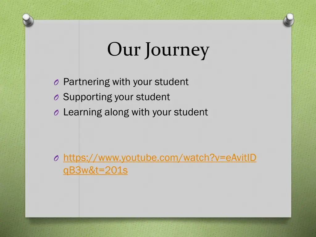 our journey