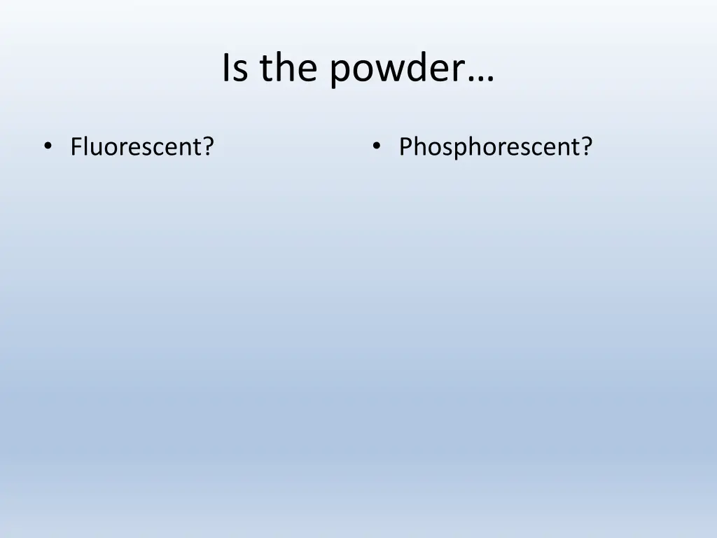 is the powder