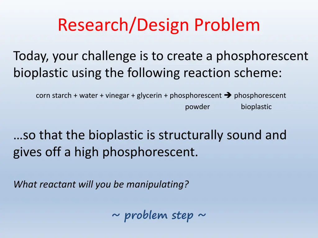 research design problem