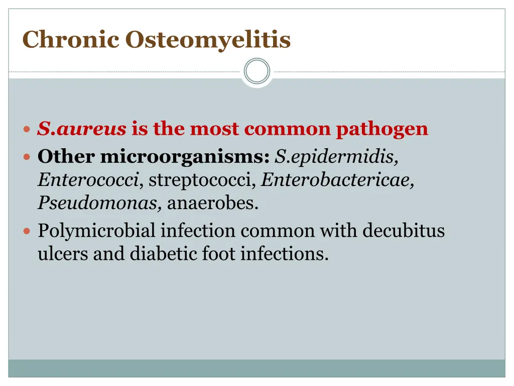 chronic osteomyelitis 1