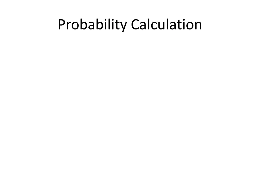 probability calculation