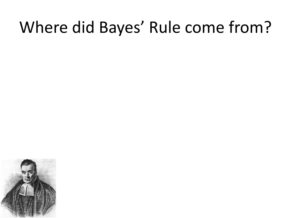 where did bayes rule come from 1