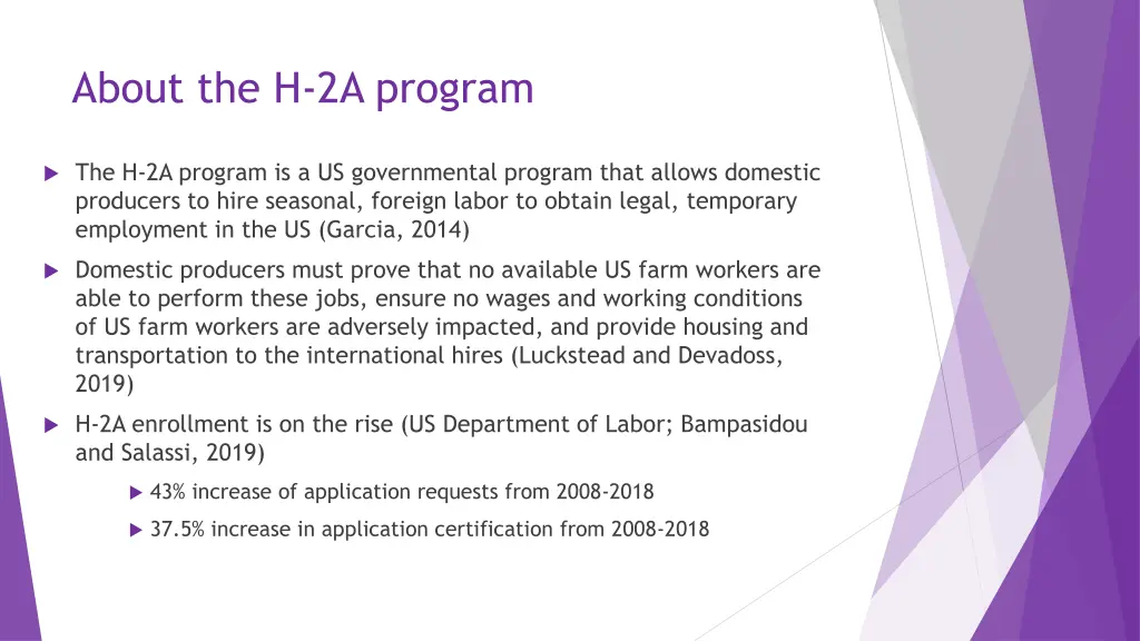 about the h 2a program