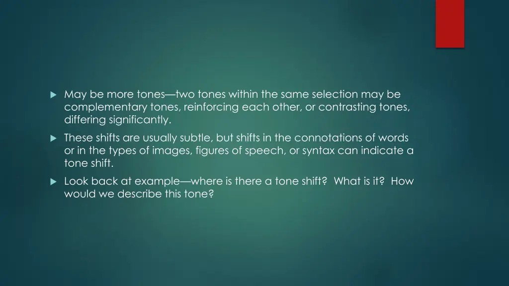 may be more tones two tones within the same