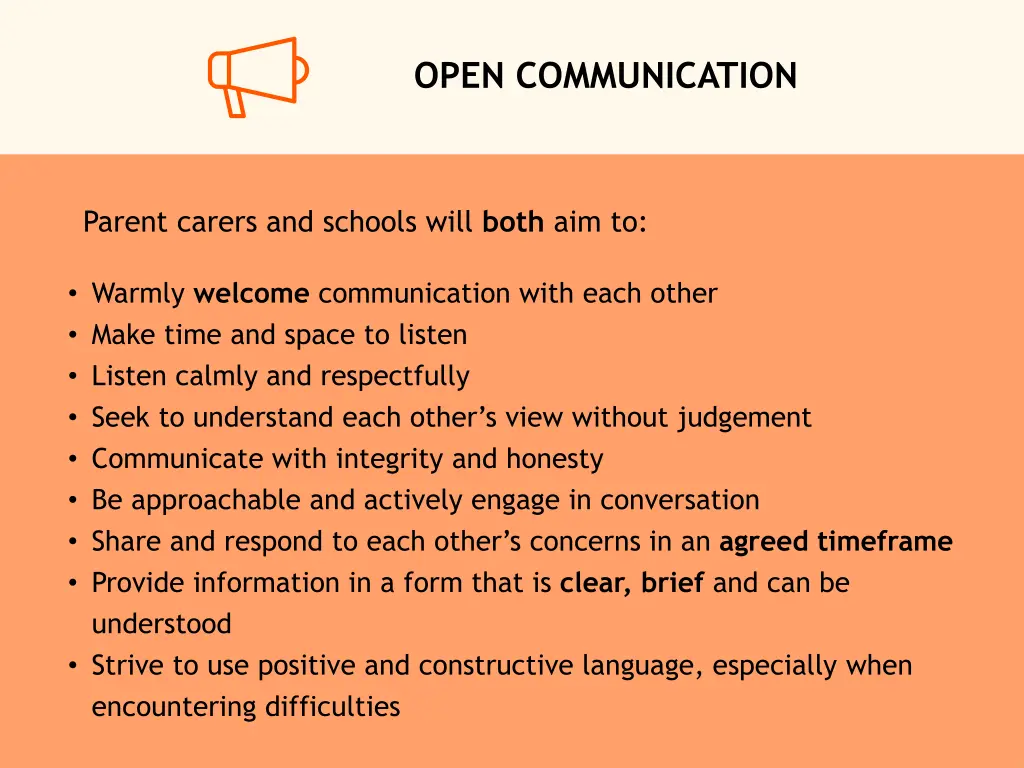open communication