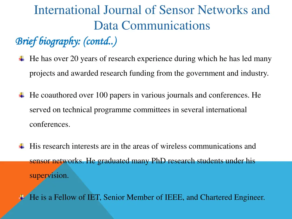 international journal of sensor networks and data 2