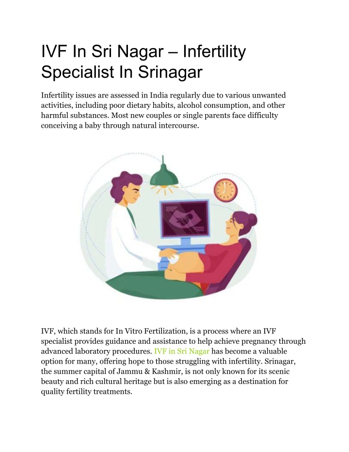 ivf in sri nagar infertility specialist