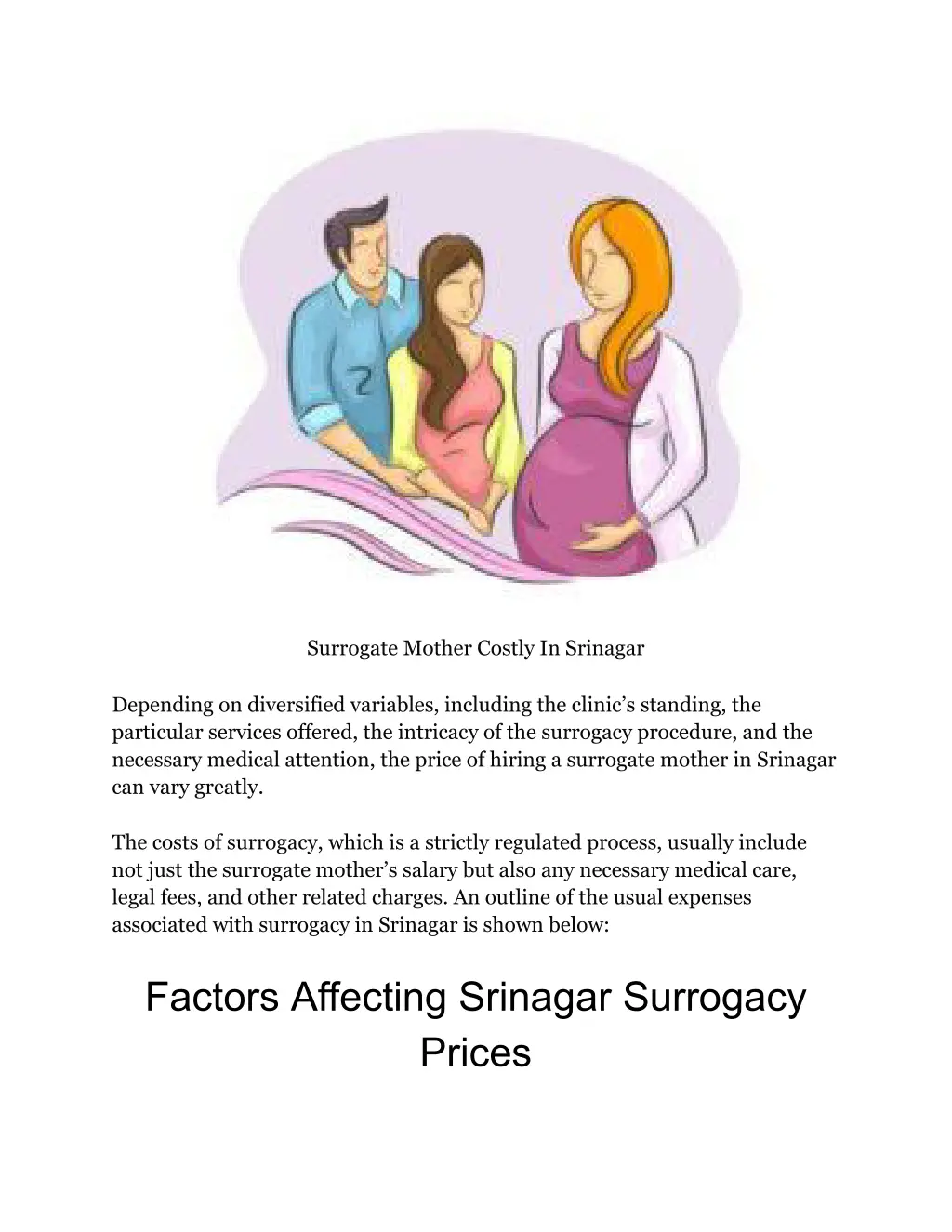 surrogate mother costly in srinagar