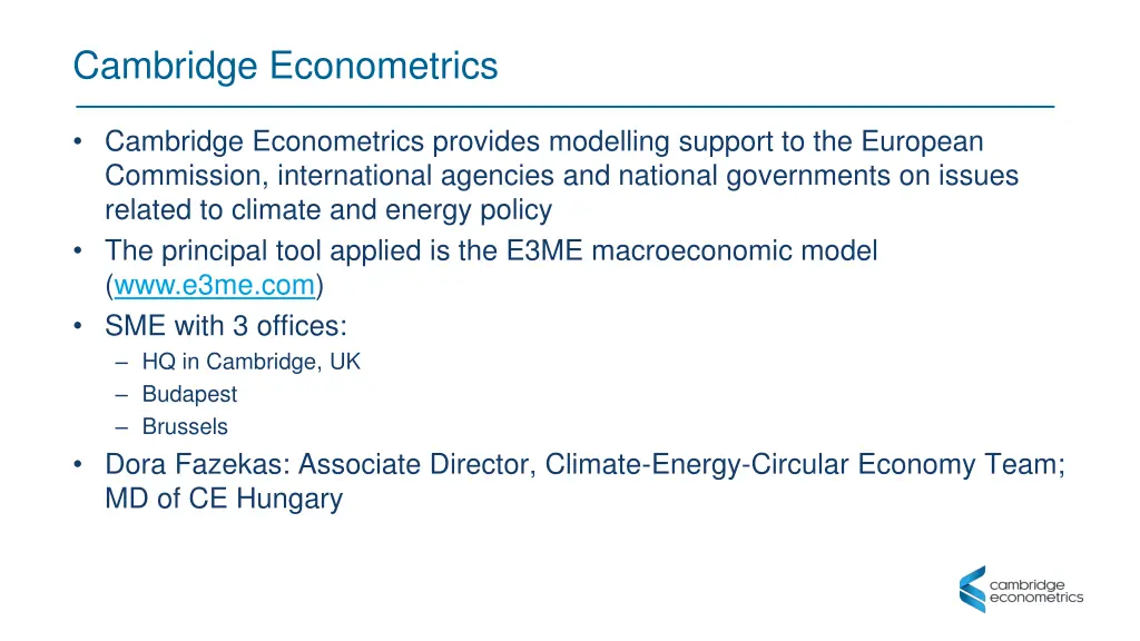 cambridge econometrics