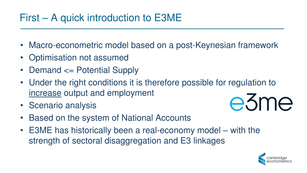 first a quick introduction to e3me