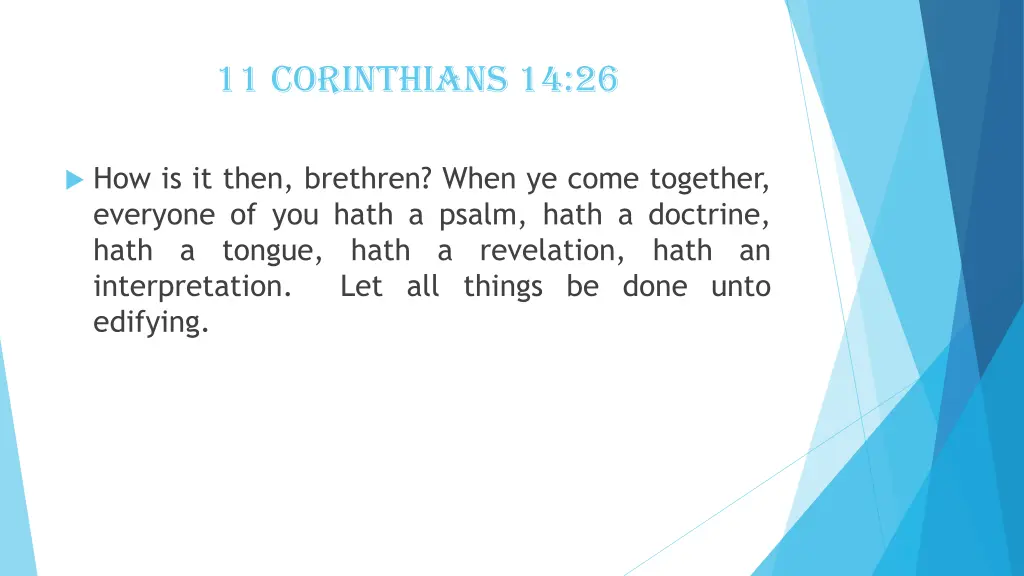 11 corinthians 14 26