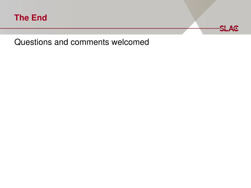 the end