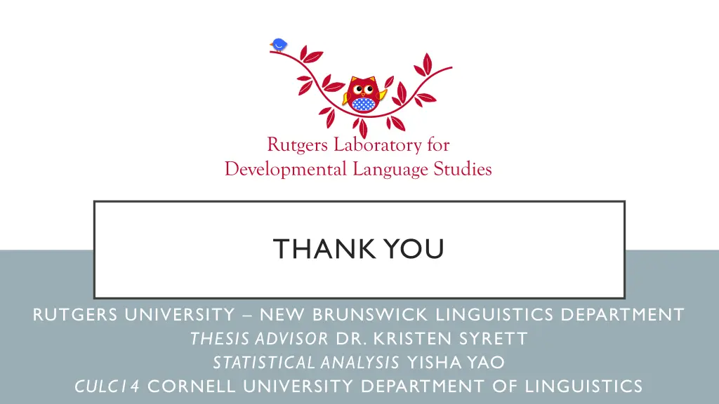 rutgers laboratory for developmental language