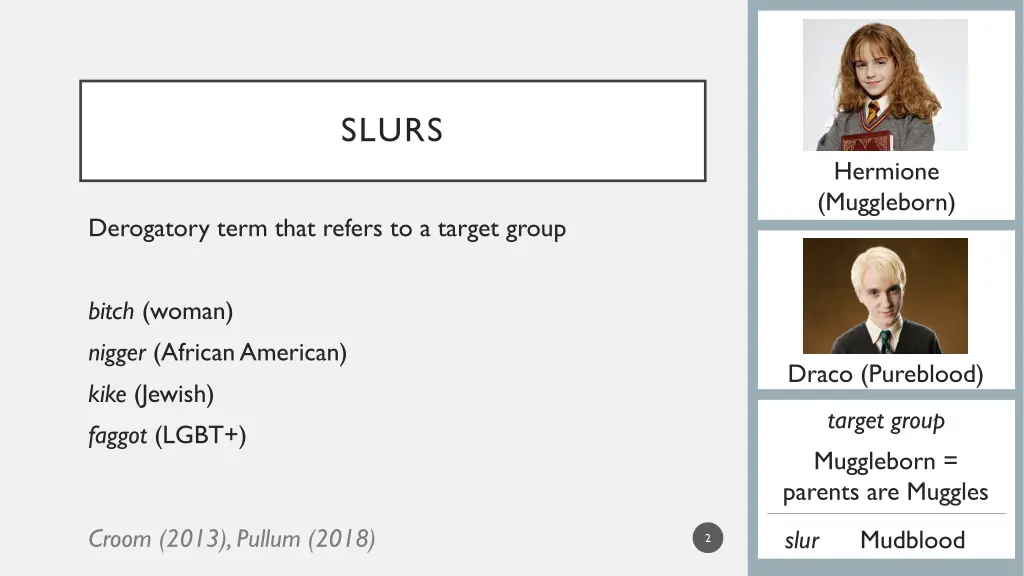 slurs