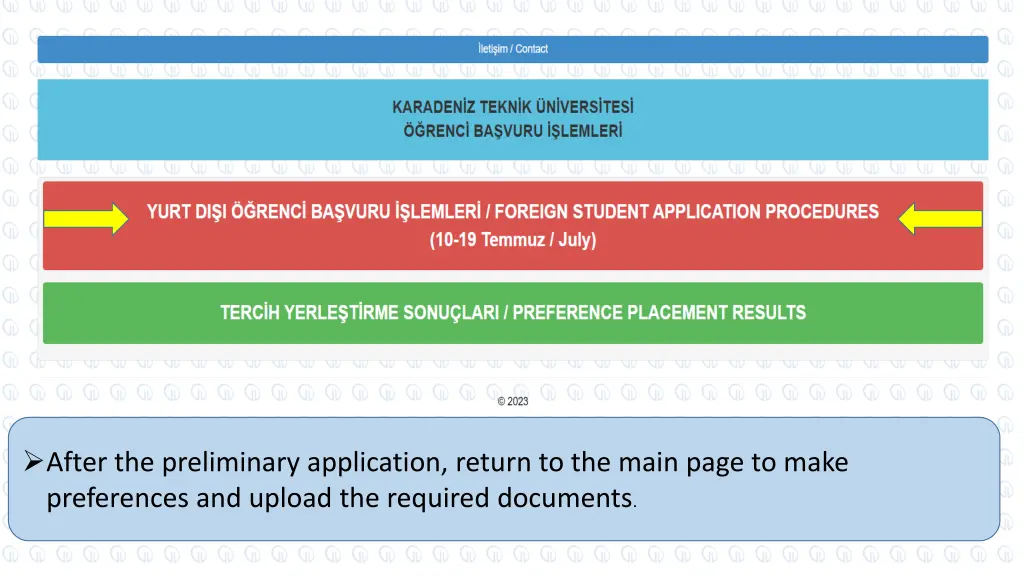 after the preliminary application return