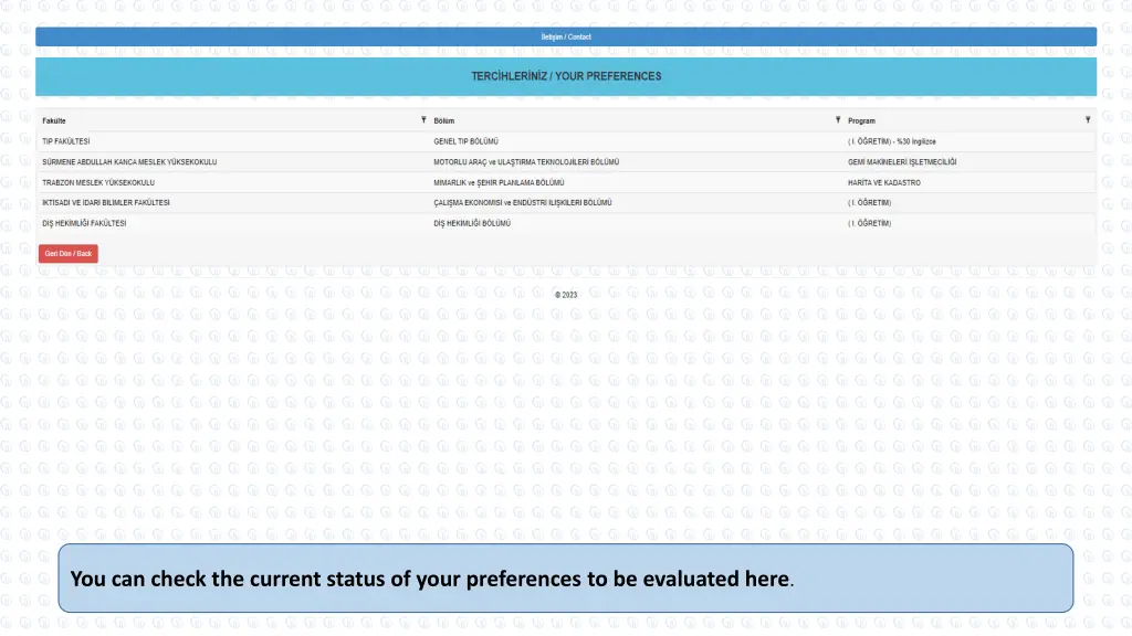 you can check the current status of your
