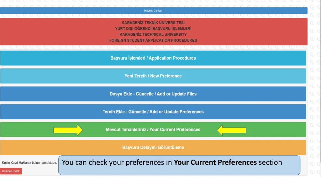 you can check your preferences in your current