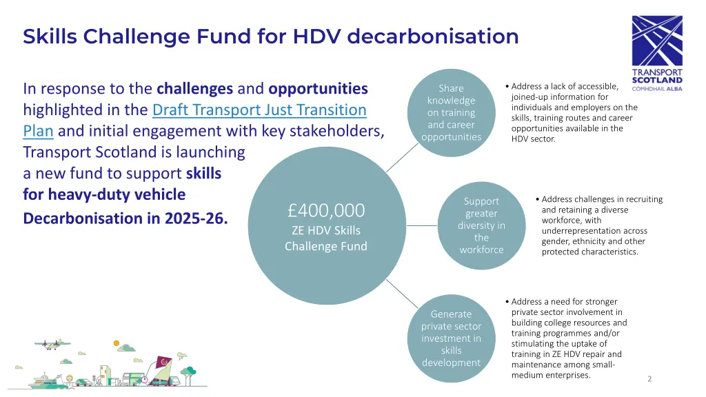 skills challenge fund for hdv decarbonisation