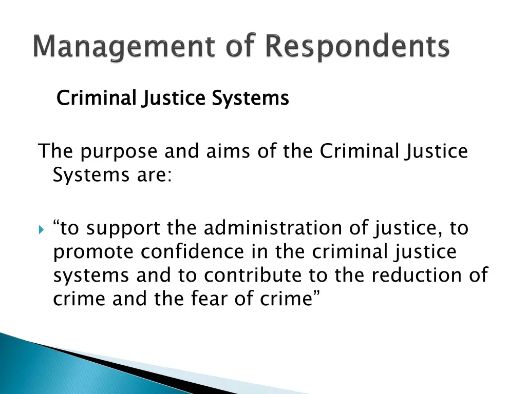 criminal justice systems