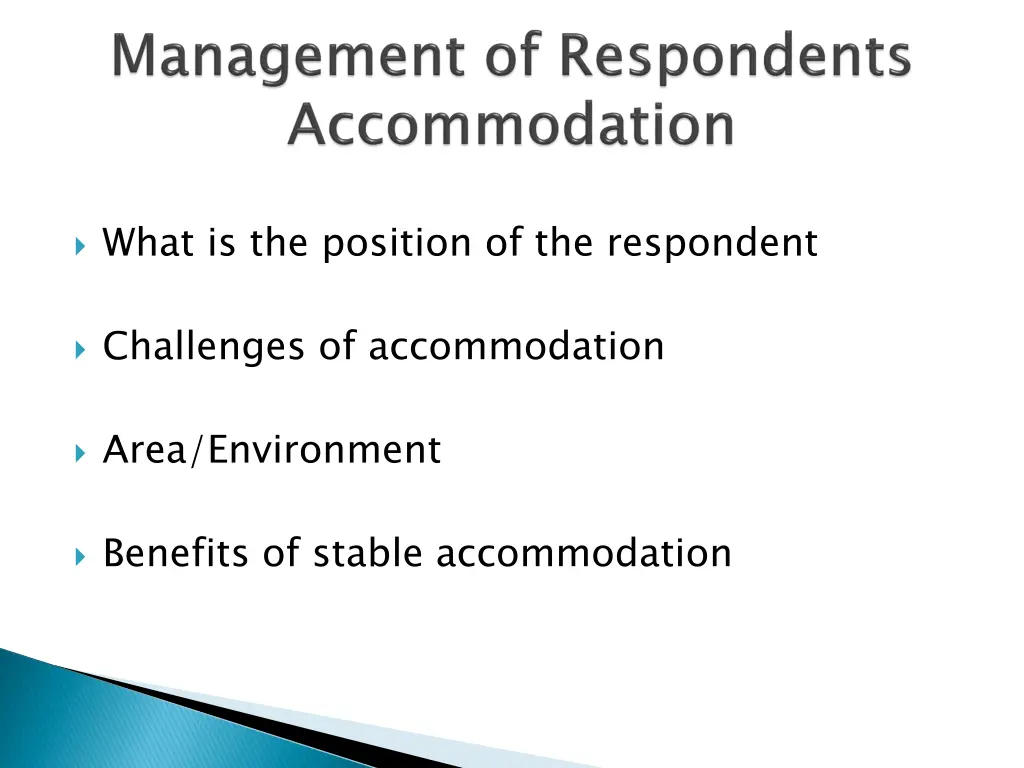 what is the position of the respondent