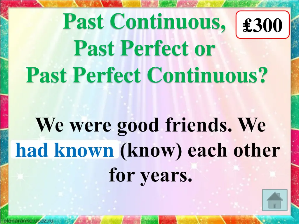past continuous past perfect or past perfect 1