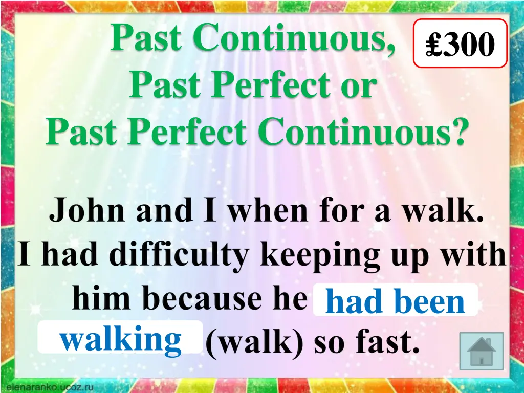 past continuous past perfect or past perfect 2