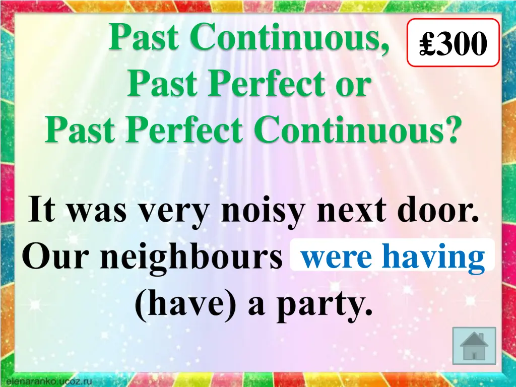 past continuous past perfect or past perfect