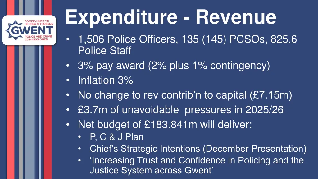 expenditure revenue 1 506 police officers