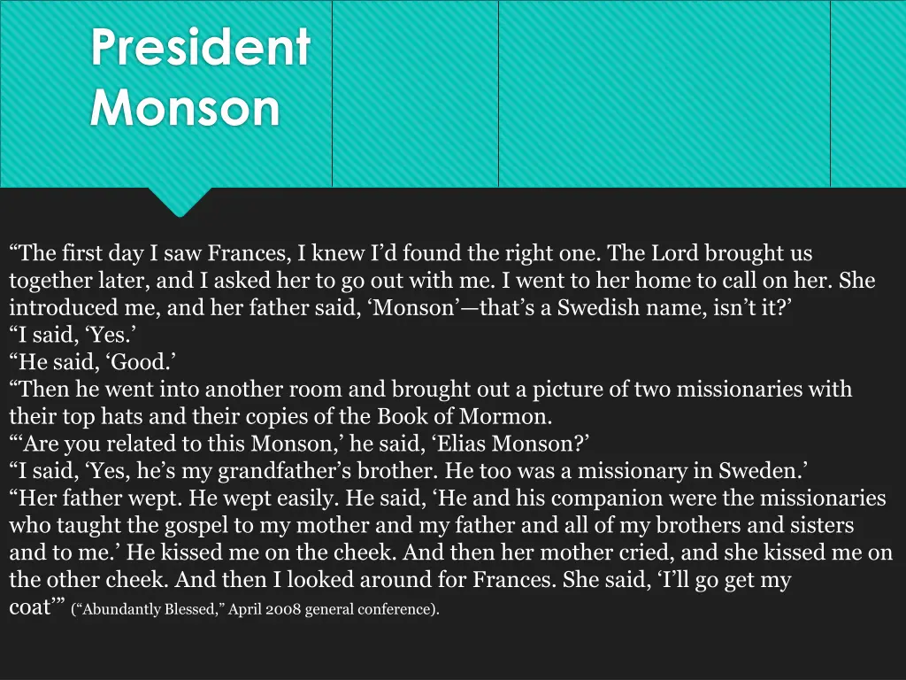 president monson 11