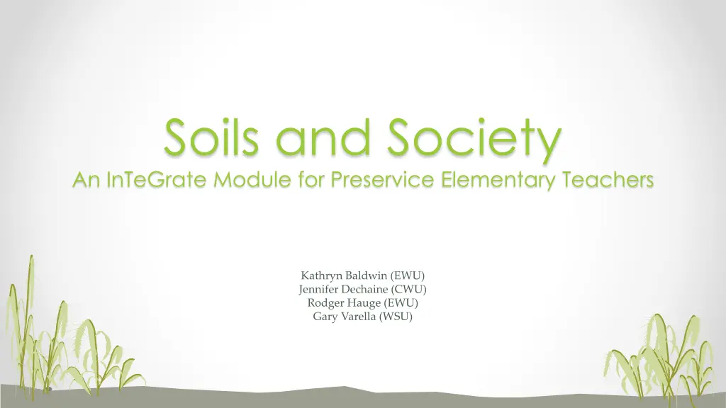 soils and society an integrate module