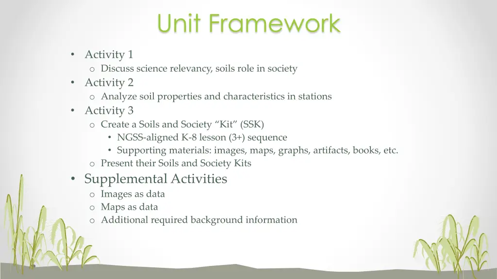 unit framework