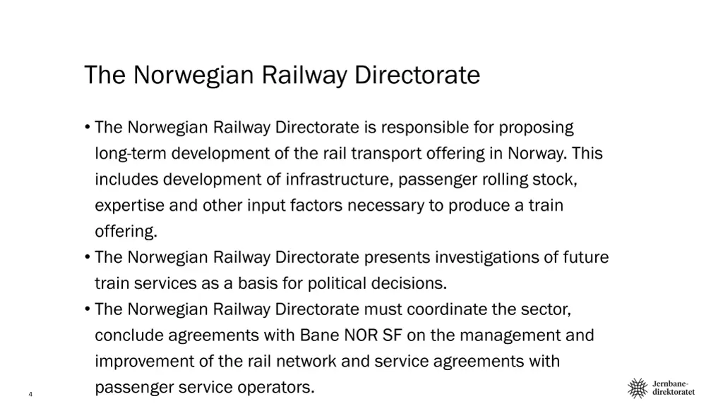 the norwegian railway directorate