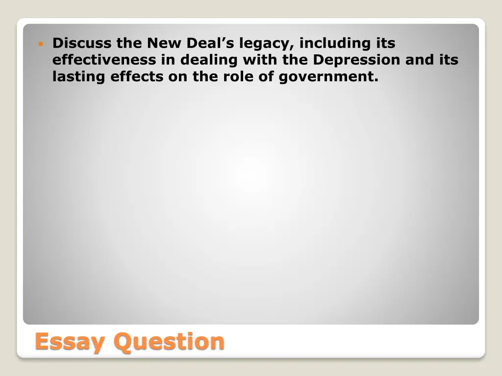 discuss the new deal s legacy including