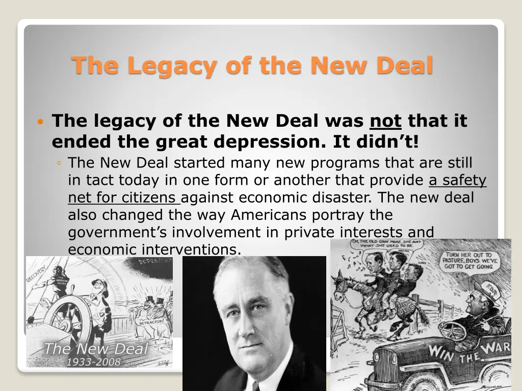 the legacy of the new deal