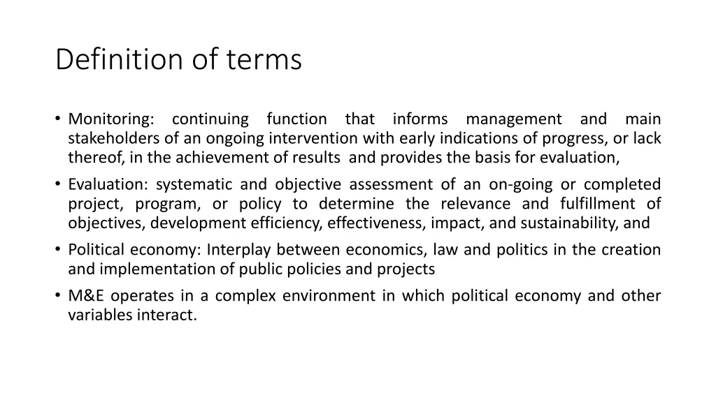 definition of terms