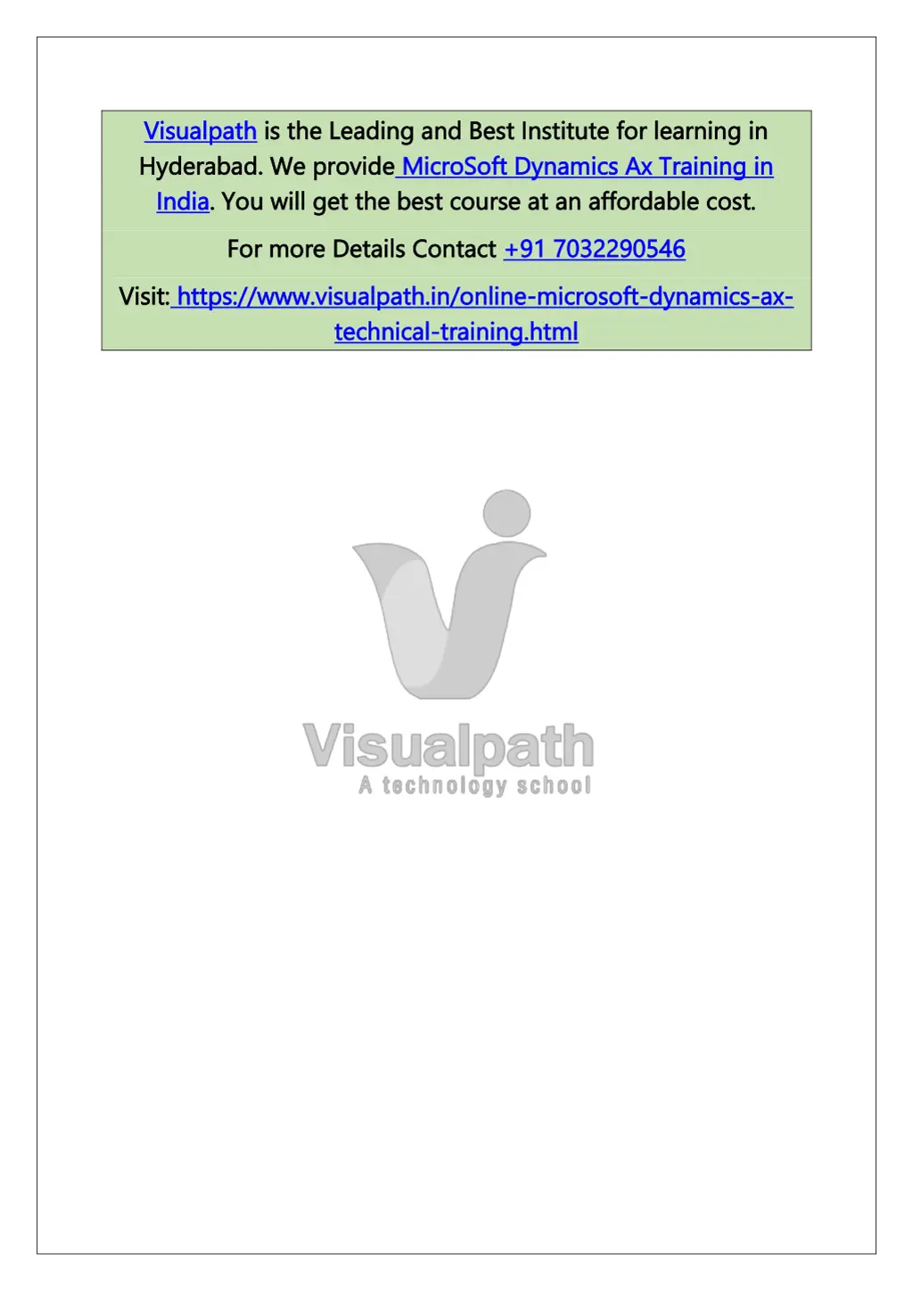 visualpath visualpath is the leading and best