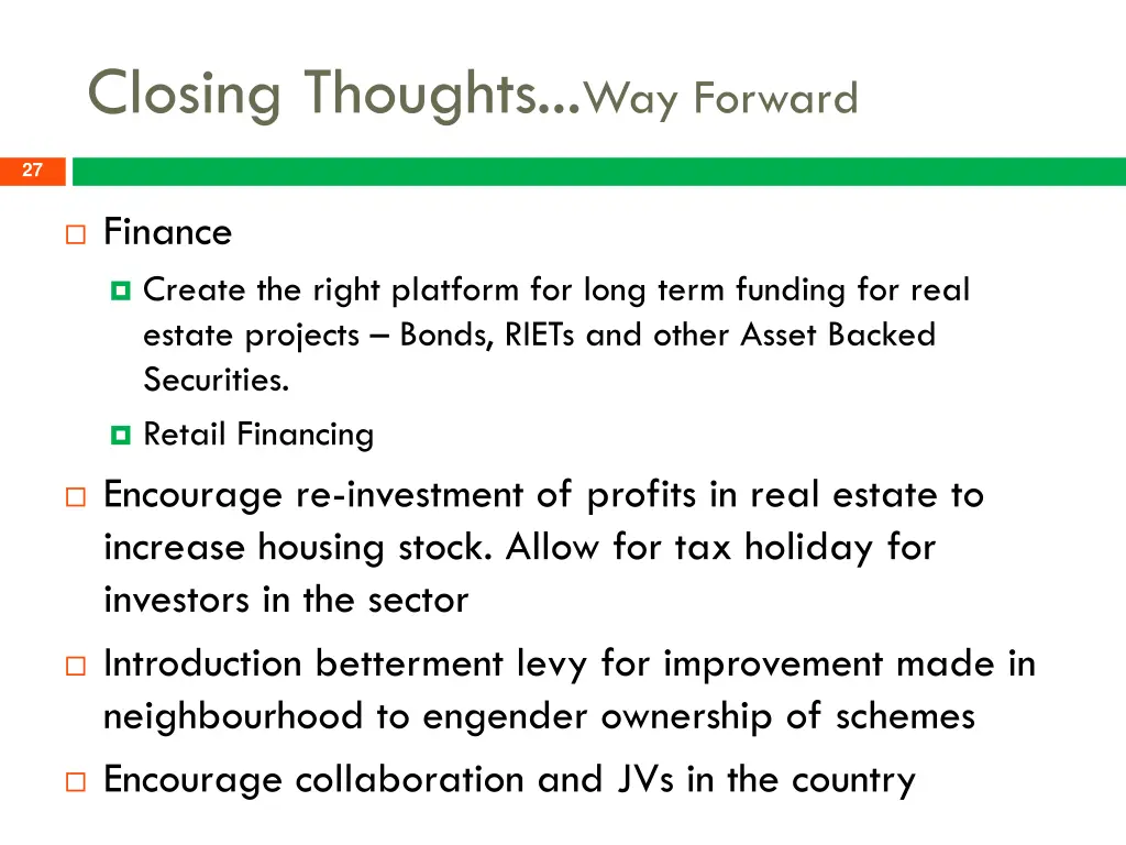closing thoughts way forward 1