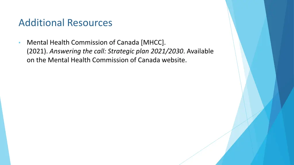 additional resources