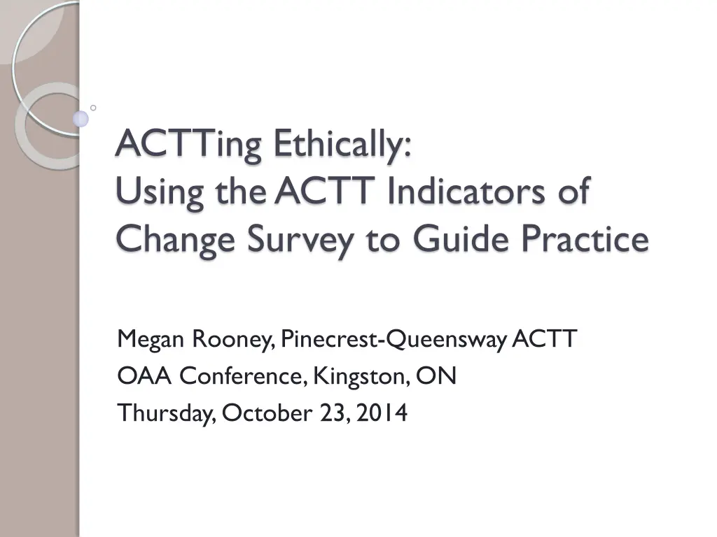 actting ethically using the actt indicators