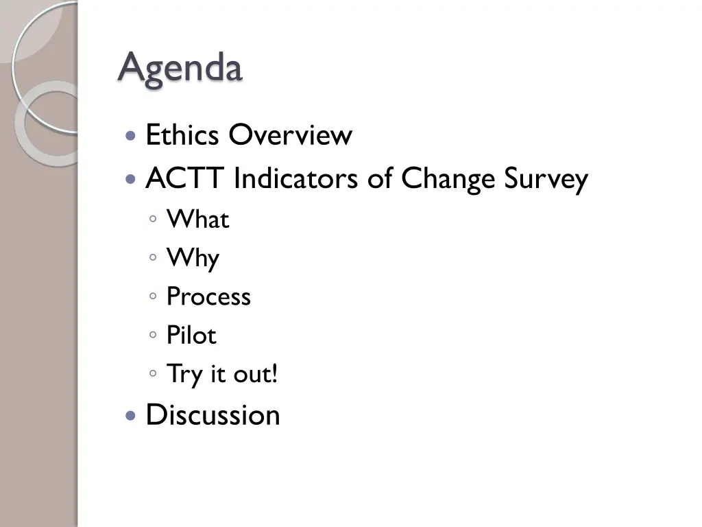 agenda