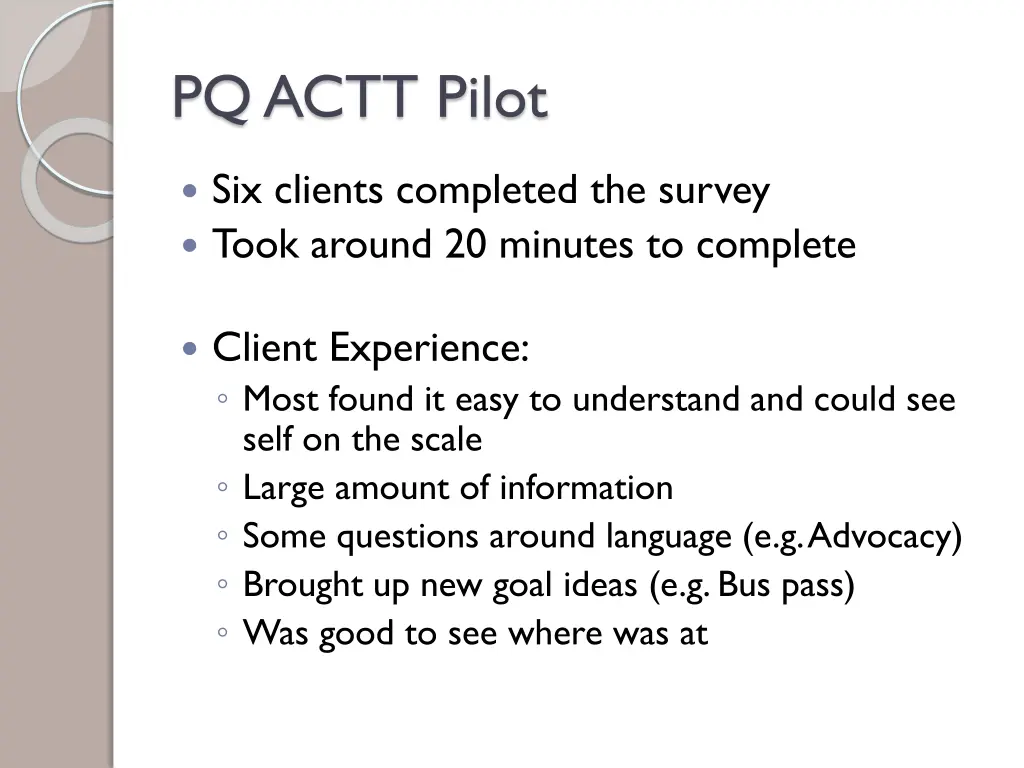 pq actt pilot