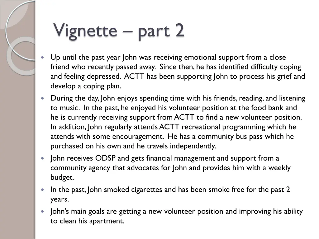 vignette part 2