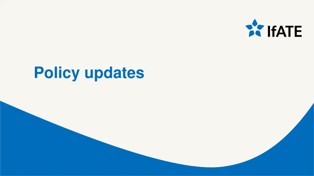 policy updates