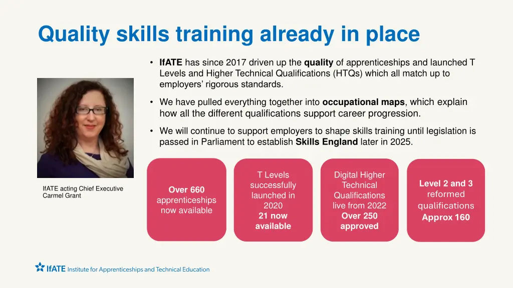 quality skills training already in place