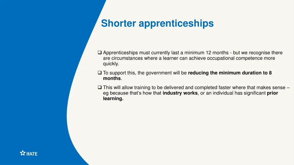shorter apprenticeships