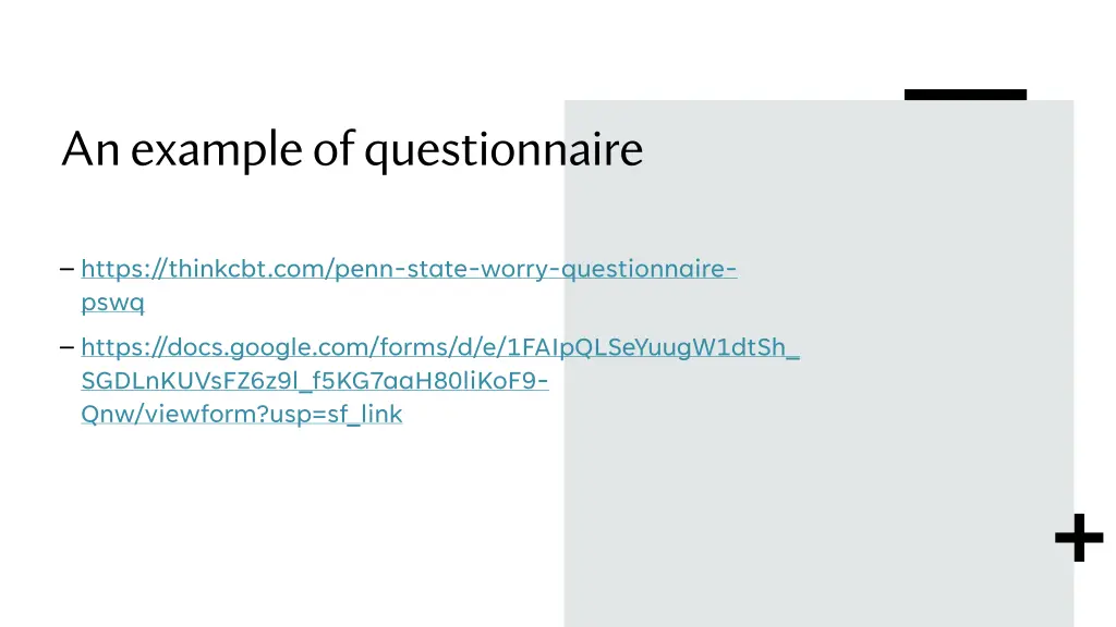 an exampleofquestionnaire
