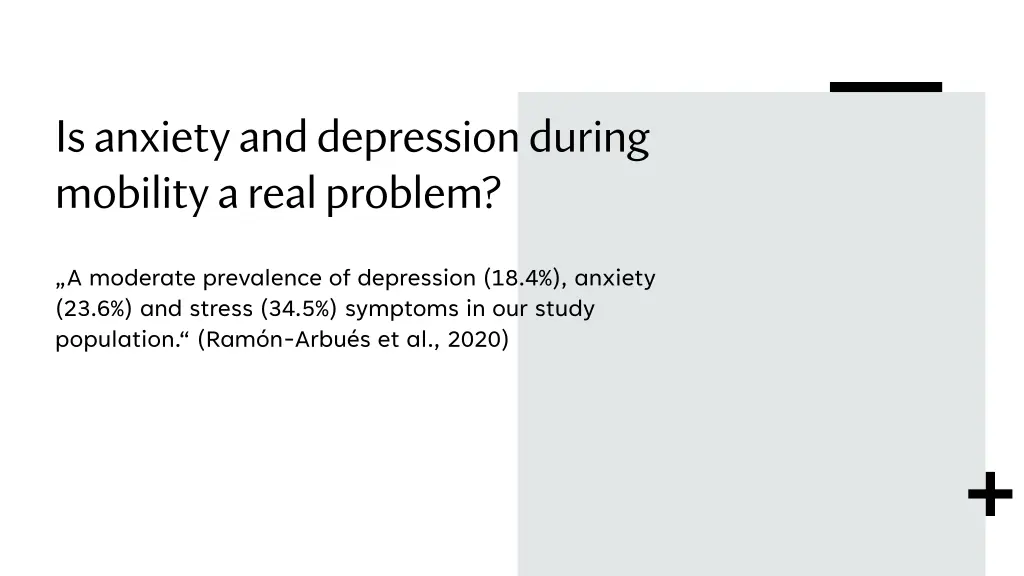 isanxietyand depressionduring mobility